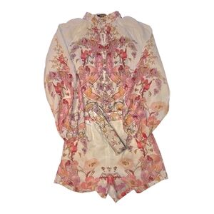 Chic Floral 2-piece Set with Belt